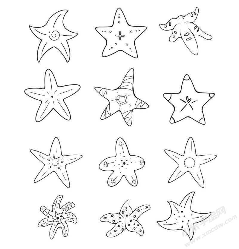 海星简笔画集合