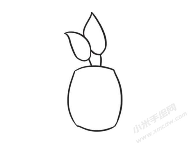 绿萝简笔画创作步骤图示02