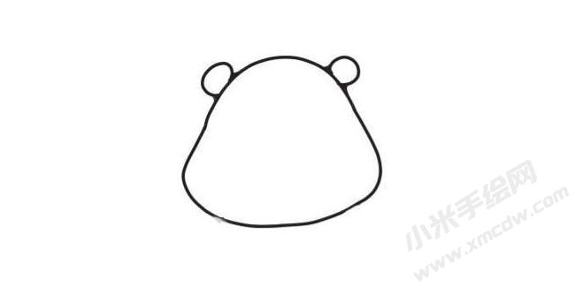熊猫简笔画创作步骤图示01
