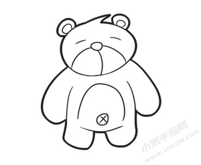 熊熊简笔画创作步骤图示03