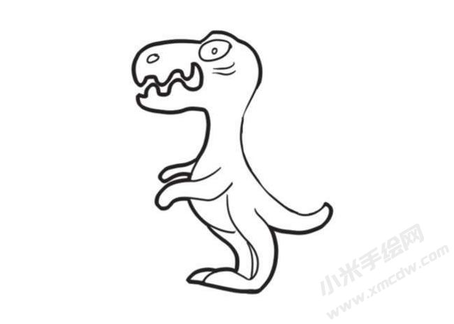 恐龙简笔画创作步骤图示03