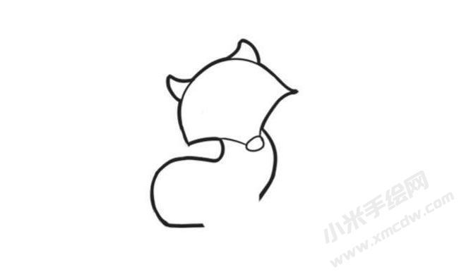 狐狸简笔画创作步骤图示02