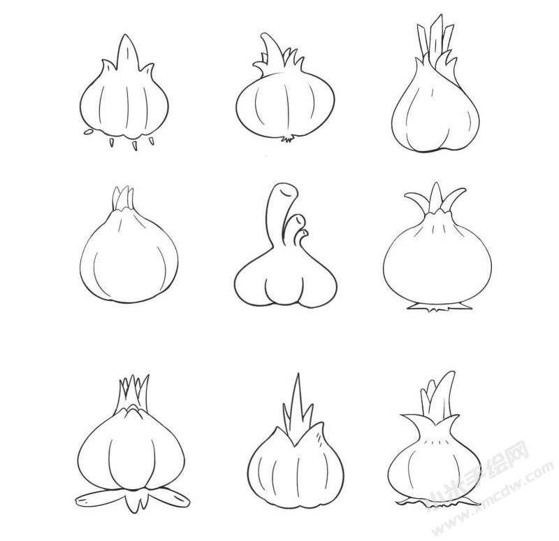大蒜简笔画图片