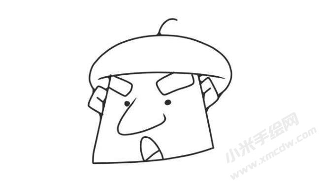 人物惊讶表情简笔画图片03