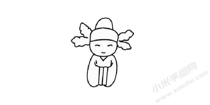 新郎官幼儿简笔画步骤02.jpg