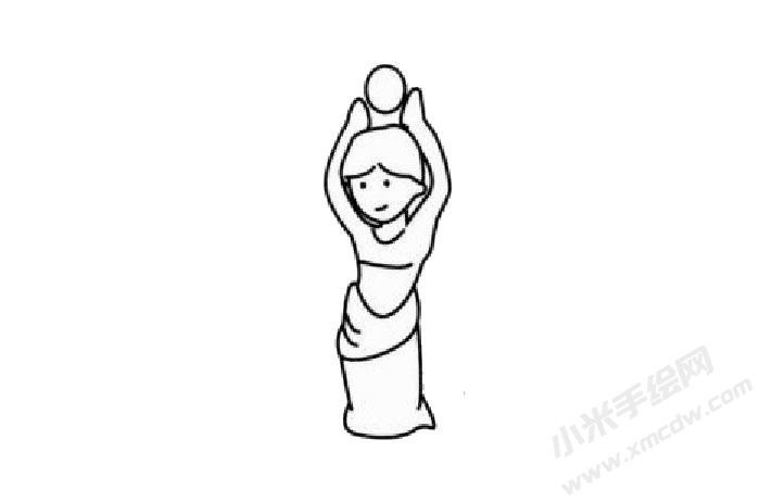 渔女幼儿简笔画步骤02.jpg