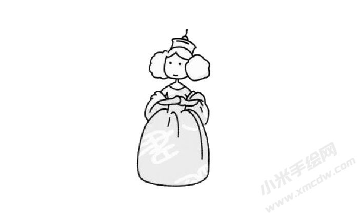 王后儿童简笔画步骤03.jpg