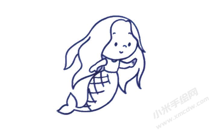 美人鱼简笔画创作步骤04.jpg