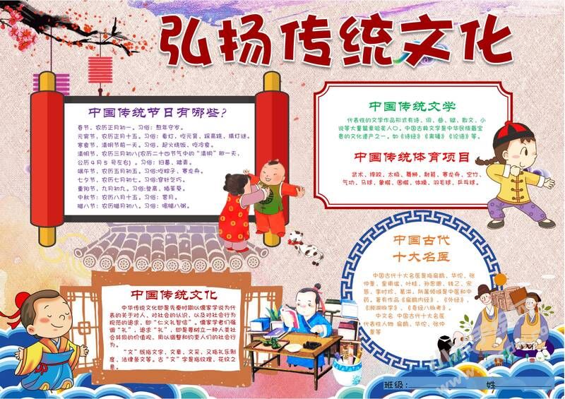 弘扬传统文化手抄报模板02.jpg