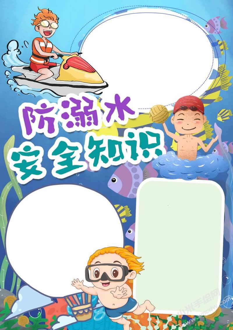 防溺水安全知识小报模板无字版.jpg