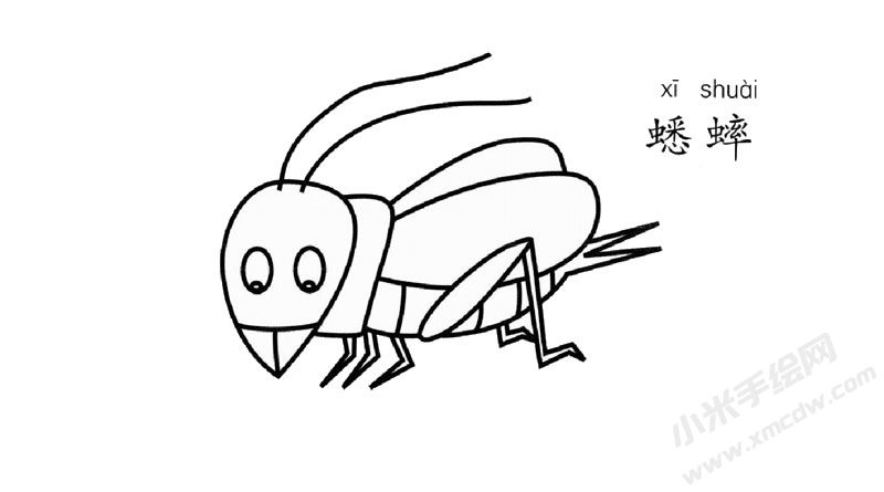 蟋蟀简笔画图片