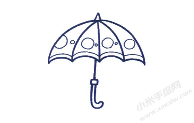 雨伞儿童简笔画绘制步骤04.jpg