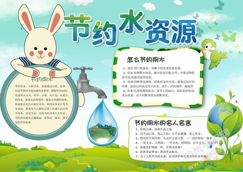 节约水资源手抄报模板02.jpg