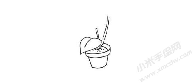 龟背竹简笔画法步骤03.jpg