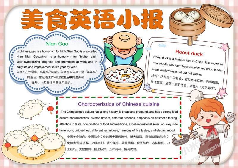 美食英语小报手抄报模板04.jpg