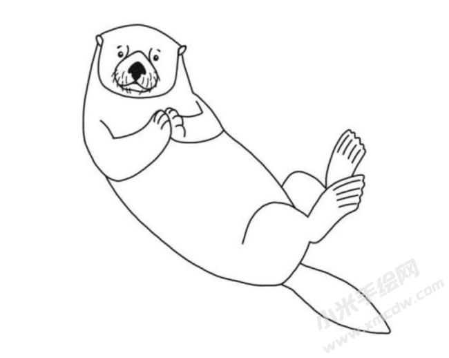 水獭简笔画分步绘制图示06.jpg