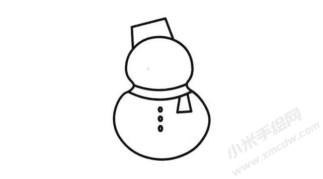 雪人简笔画分步绘制图示03.jpg