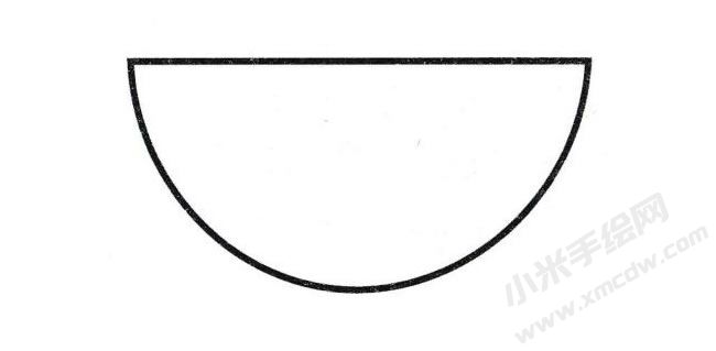 简笔画西瓜画法步骤图示01.jpg