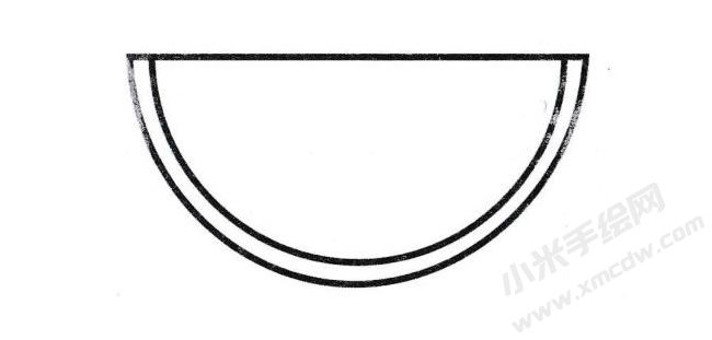 简笔画西瓜画法步骤图示02.jpg