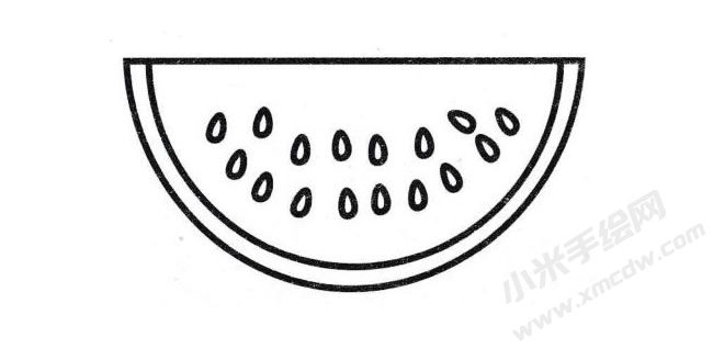 简笔画西瓜画法步骤图示03.jpg