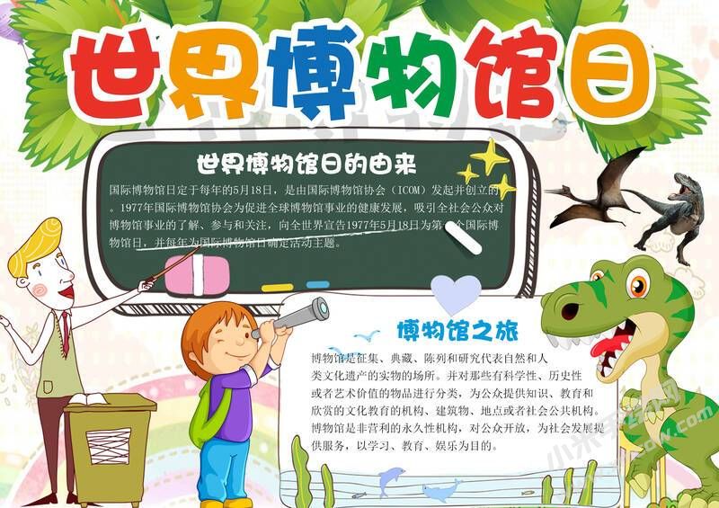 世界博物馆日手抄报模板有字版.jpg