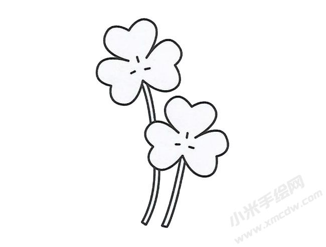 三叶草简笔画分步绘制图示02.jpg