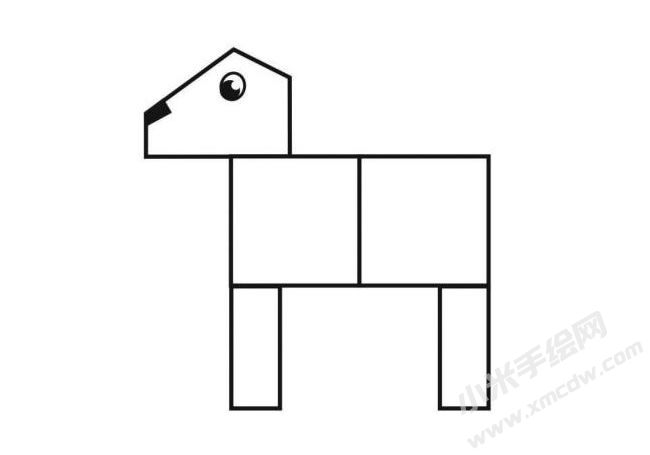 用图形分步绘制小狗简笔画图示03.jpg