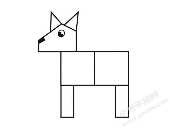 用图形分步绘制小狗简笔画图示04.jpg