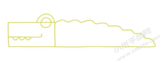 鳄鱼幼儿简笔画分步画法图示03.jpg