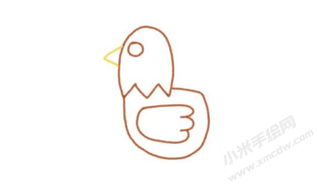 公鸡幼儿简笔画分步画法图示02.jpg