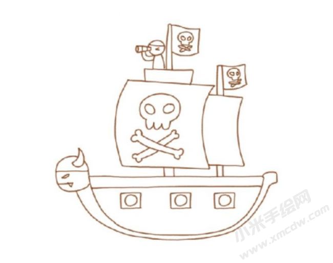 海盗船幼儿简笔画分步画法图示05.jpg