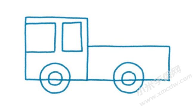 卡车幼儿简笔画分步画法图示04.jpg