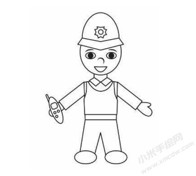 警察简笔画分步绘制图示04.jpg