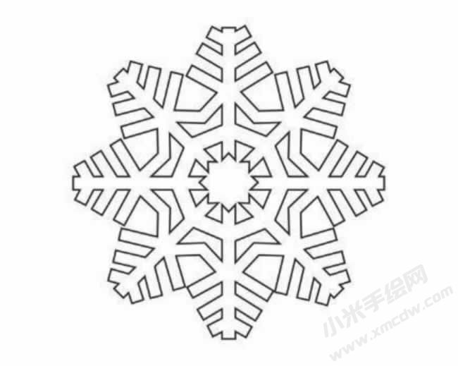 雪花幼儿简笔画分步绘制图示05.jpg