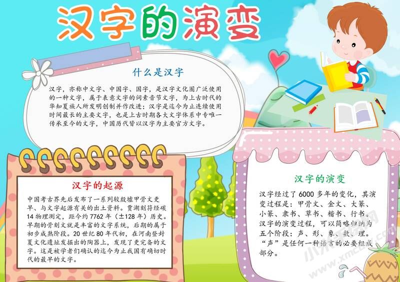 汉字的演变手抄报内容模板有字版.jpg