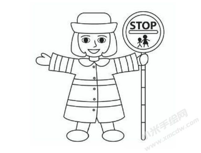 巡警简笔画分步绘制图示05.jpg