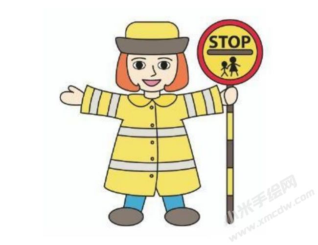 巡警简笔画分步绘制图示06.jpg