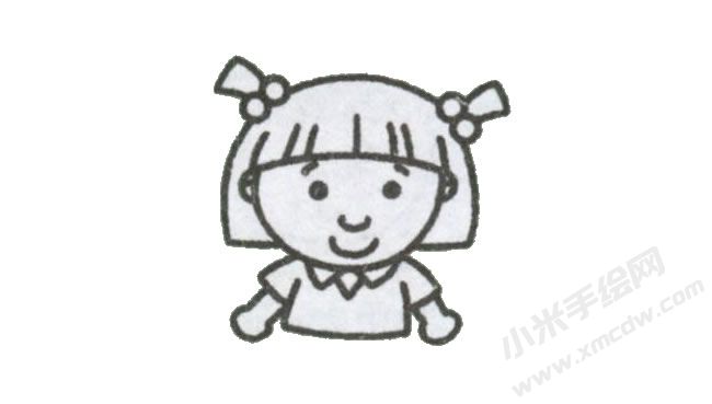 简笔画女孩画法步骤图示03.jpg