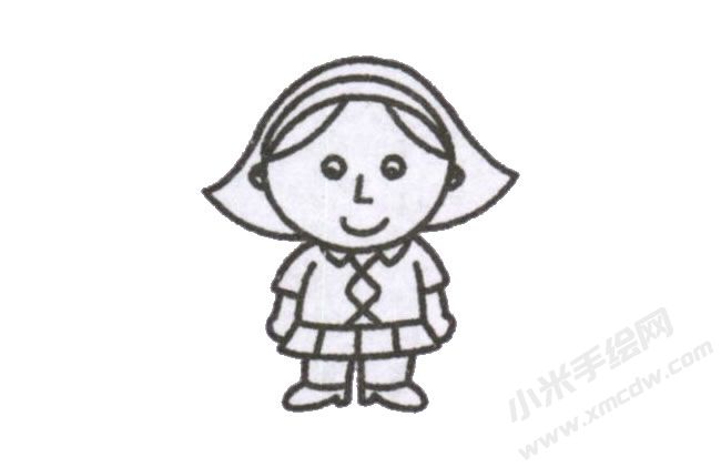 简笔画妈妈画法步骤图示05.jpg