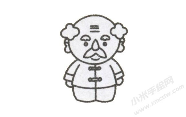 简笔画爷爷画法步骤图示04.jpg