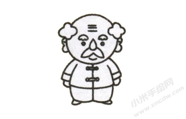 简笔画爷爷画法步骤图示05.jpg
