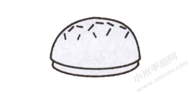 简笔画汉堡包画法步骤图示02.jpg