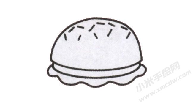 简笔画汉堡包画法步骤图示03.jpg