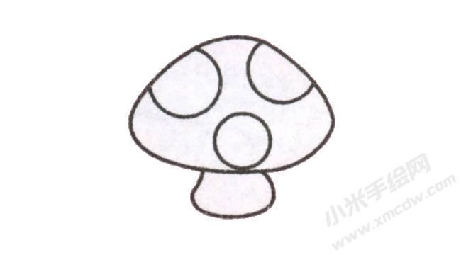 蘑菇幼儿简笔画绘制步骤图示05.jpg