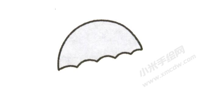 雨伞幼儿简笔画绘制步骤图示02.jpg