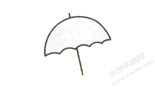 雨伞幼儿简笔画绘制步骤图示04.jpg