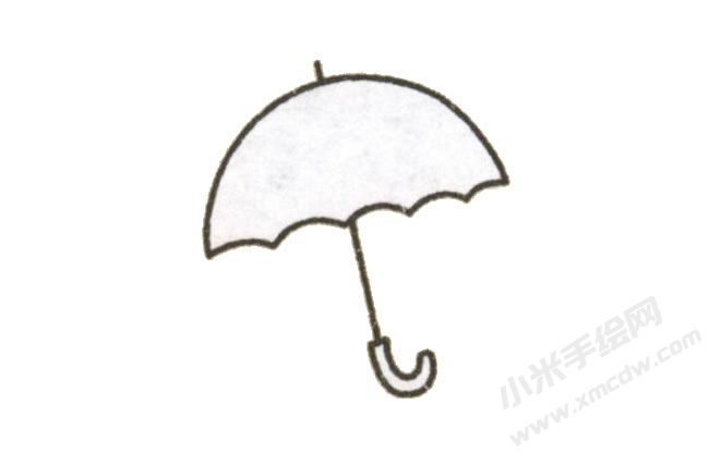 雨伞幼儿简笔画绘制步骤图示05.jpg