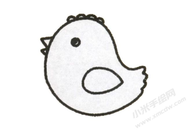 小鸡幼儿简笔画绘制步骤图示04.jpg