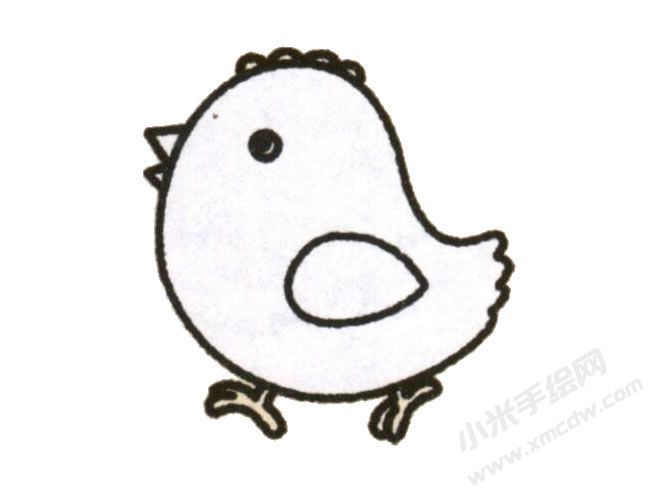 小鸡幼儿简笔画绘制步骤图示05.jpg