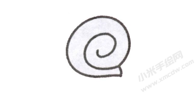 简笔画蜗牛画法步骤图示01.jpg